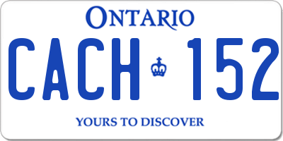 ON license plate CACH152