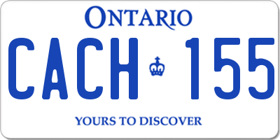 ON license plate CACH155