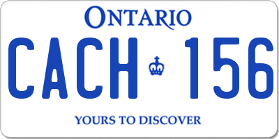 ON license plate CACH156