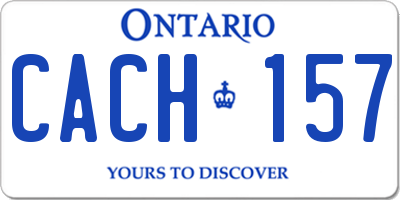 ON license plate CACH157