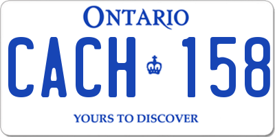 ON license plate CACH158