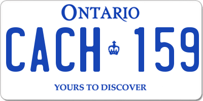 ON license plate CACH159