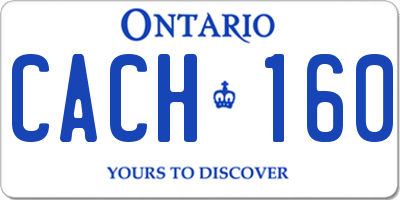 ON license plate CACH160