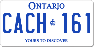 ON license plate CACH161