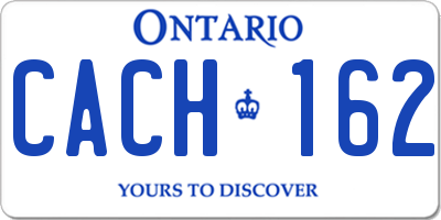 ON license plate CACH162