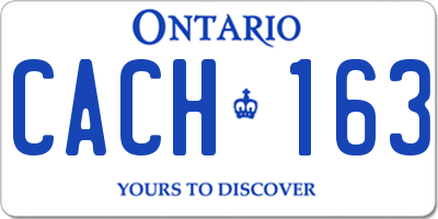 ON license plate CACH163