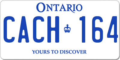 ON license plate CACH164