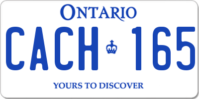 ON license plate CACH165