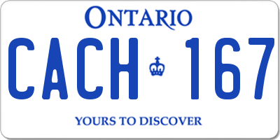 ON license plate CACH167