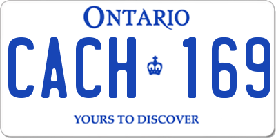 ON license plate CACH169