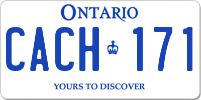 ON license plate CACH171