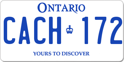 ON license plate CACH172