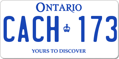 ON license plate CACH173