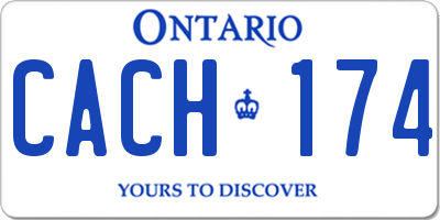 ON license plate CACH174