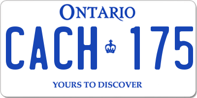 ON license plate CACH175