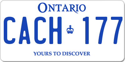 ON license plate CACH177