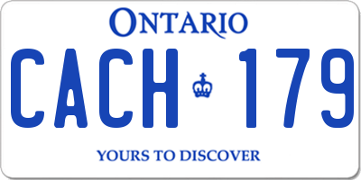 ON license plate CACH179