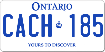 ON license plate CACH185