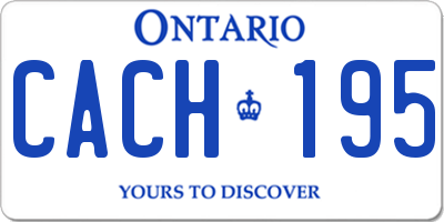 ON license plate CACH195