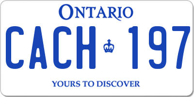 ON license plate CACH197