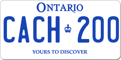 ON license plate CACH200