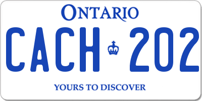 ON license plate CACH202