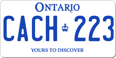 ON license plate CACH223