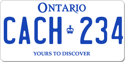 ON license plate CACH234