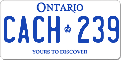 ON license plate CACH239