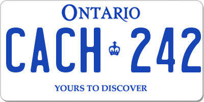 ON license plate CACH242