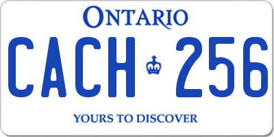 ON license plate CACH256