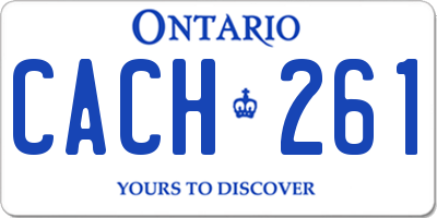 ON license plate CACH261