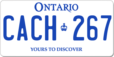 ON license plate CACH267