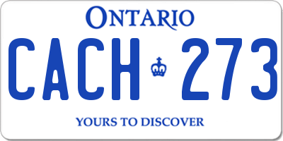 ON license plate CACH273