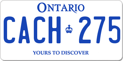 ON license plate CACH275