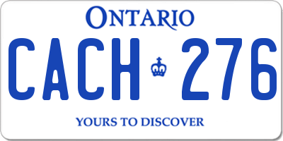 ON license plate CACH276