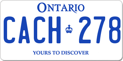 ON license plate CACH278