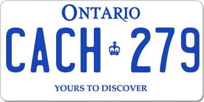 ON license plate CACH279