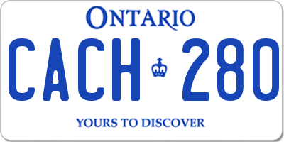 ON license plate CACH280