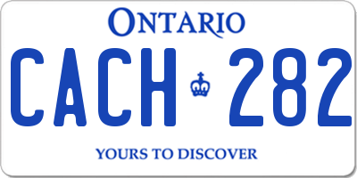 ON license plate CACH282