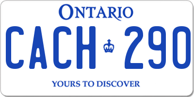 ON license plate CACH290