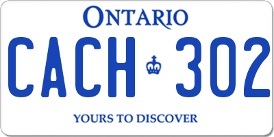 ON license plate CACH302