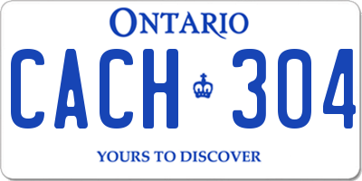 ON license plate CACH304