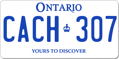 ON license plate CACH307