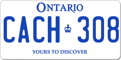 ON license plate CACH308