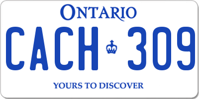 ON license plate CACH309