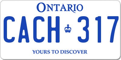 ON license plate CACH317