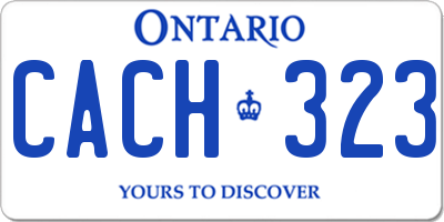 ON license plate CACH323