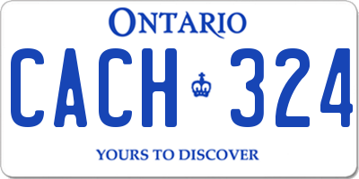 ON license plate CACH324