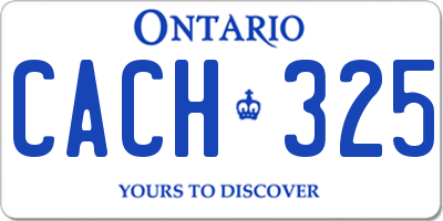 ON license plate CACH325